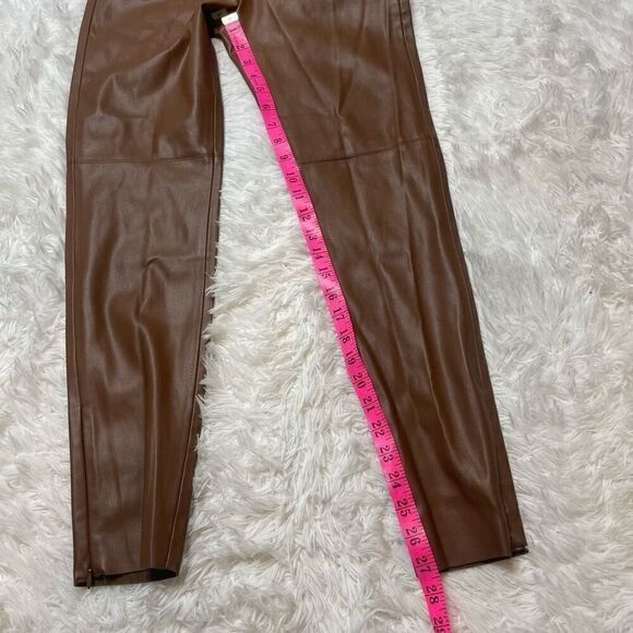 Zara Men's Brown Leather Pants - Picture 3 of 3